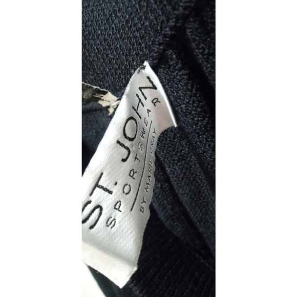 St. John Womens Santana Knit Wide Leg Pants Sz 14 Black Quiet Luxury Comfy EUC - Picture 4 of 9